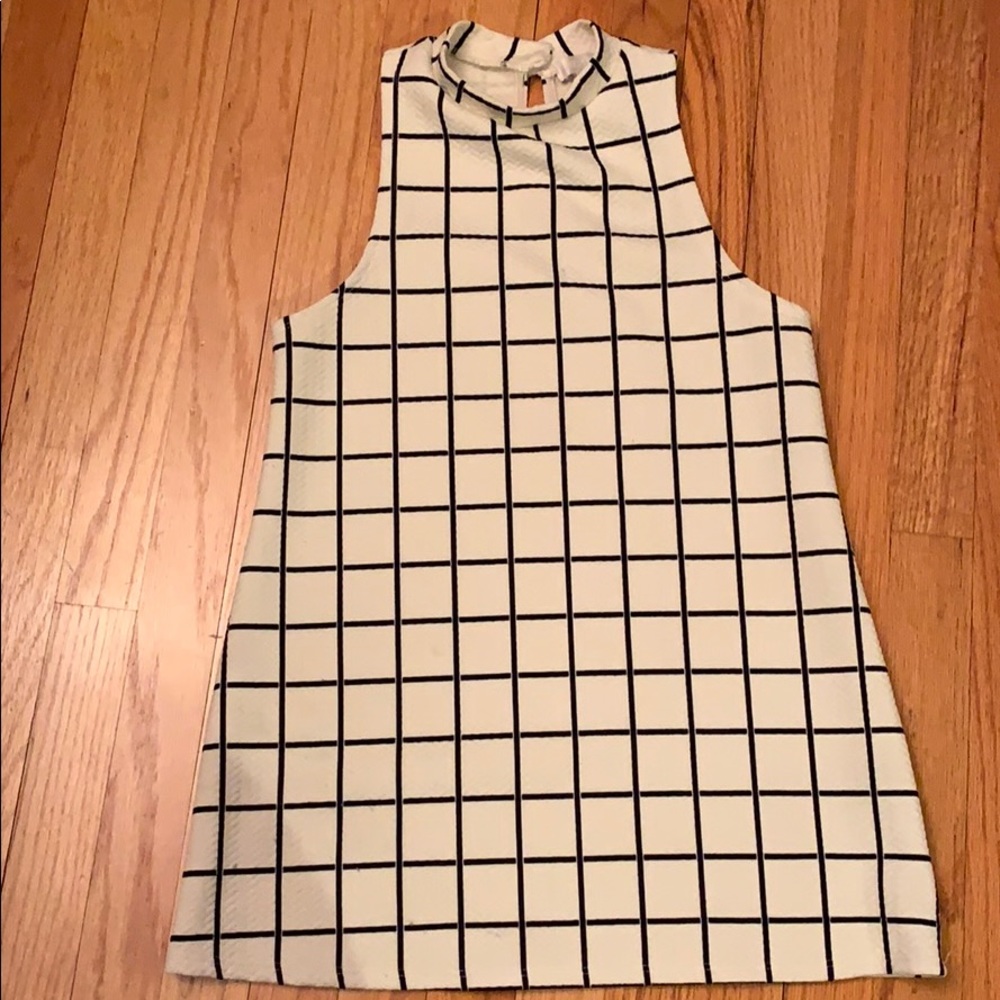 Black & White Mock Neck